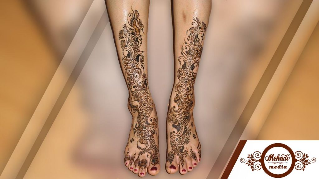 easy leg henna designs