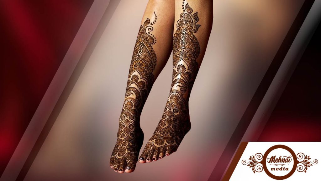 mehndi designs for feet and legs