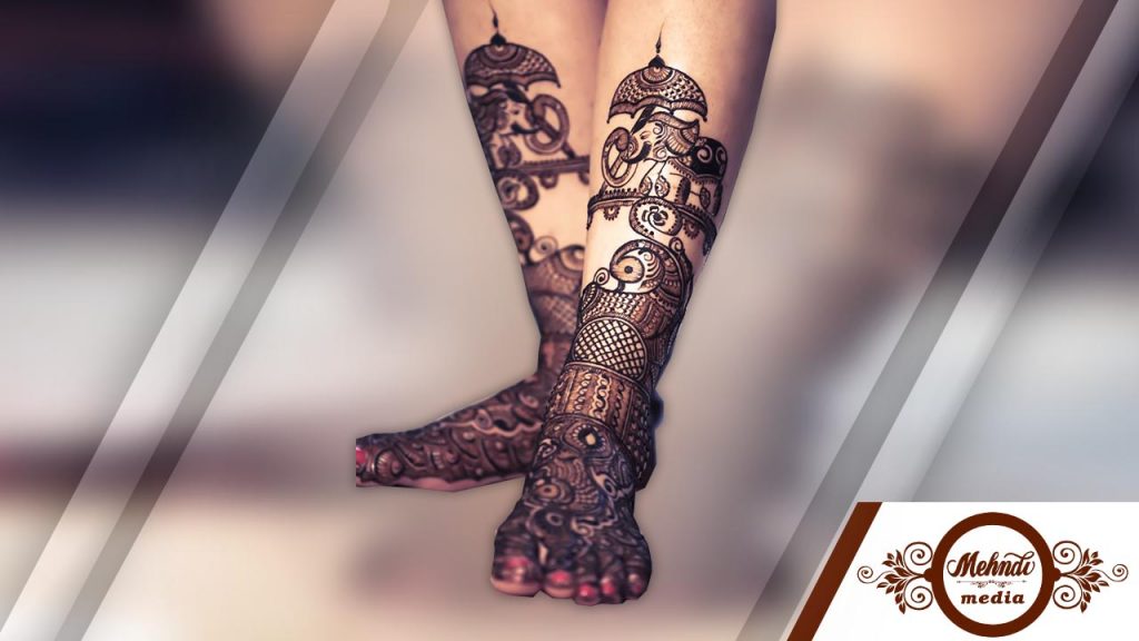 latest henna designs for legs