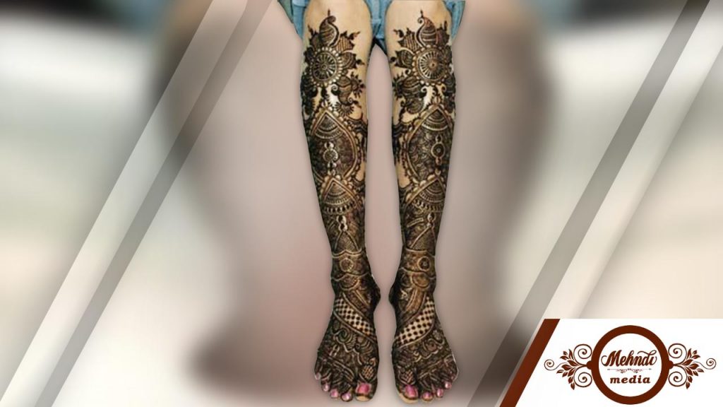 thigh henna designs